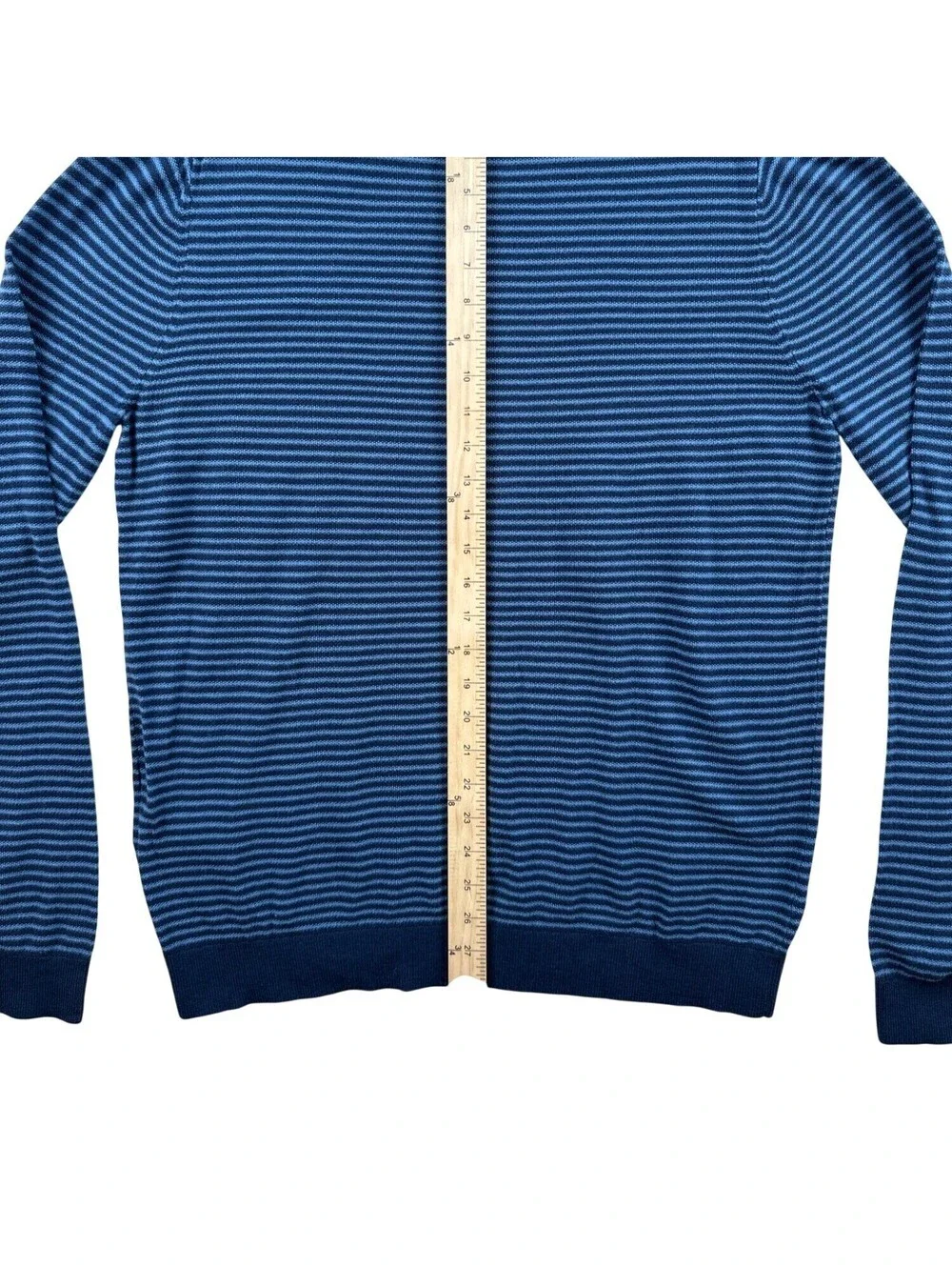 NEW Michael Kors Small Blue Stripe Crew Neck Sweater Large
